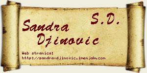 Sandra Đinović vizit kartica